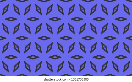 Blue tones. Geometric design seamless pattern. Vector illustration