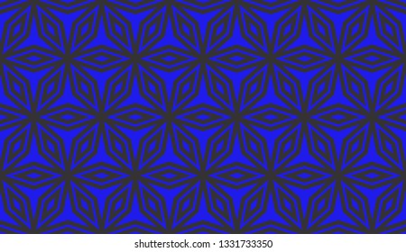 Blue tones. Geometric design seamless pattern. Vector illustration