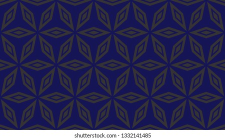 Blue tones. Geometric design seamless pattern. Vector illustration