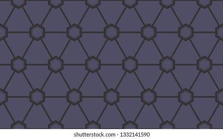 Blue tones. Geometric design seamless pattern. Vector illustration
