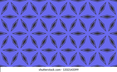 Blue tones. Geometric design seamless pattern. Vector illustration