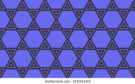 Blue tones. Geometric design seamless pattern. Vector illustration