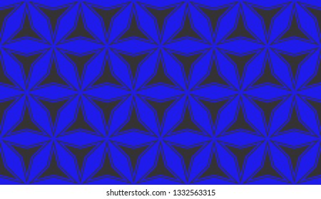 Blue tones. Geometric design seamless pattern. Vector illustration