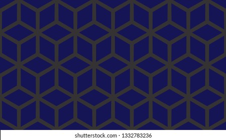 Blue tones. Geometric design seamless pattern. Vector illustration
