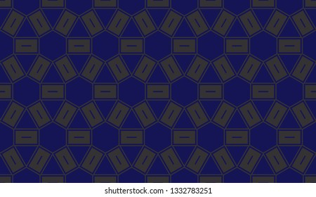 Blue tones. Geometric design seamless pattern. Vector illustration