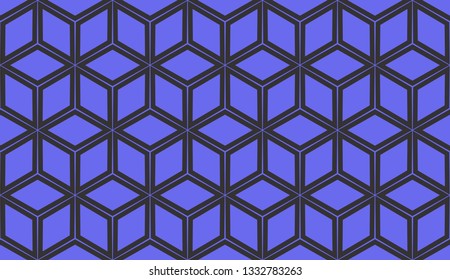 Blue tones. Geometric design seamless pattern. Vector illustration