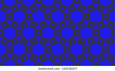 Blue tones. Geometric design seamless pattern. Vector illustration