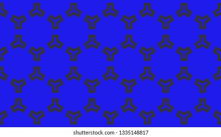 Blue tones. Geometric design seamless pattern. Vector illustration