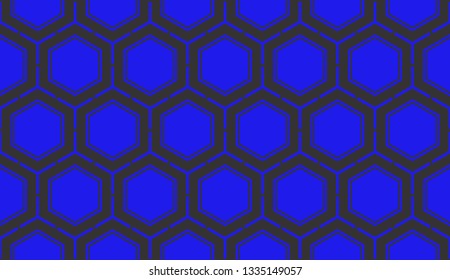 Blue tones. Geometric design seamless pattern. Vector illustration