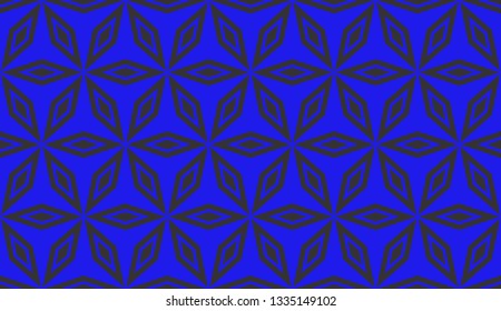 Blue tones. Geometric design seamless pattern. Vector illustration