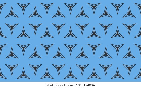 Blue tones. Geometric design seamless pattern. Vector illustration