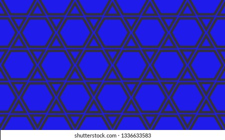 Blue tones. Geometric design seamless pattern. Vector illustration