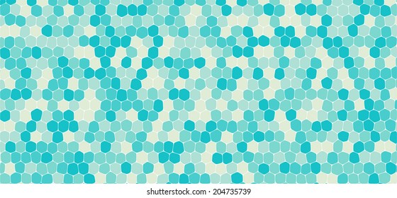 Blue tones hexagonal abstract background
