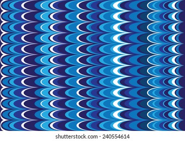 Blue Tones Marbled Paper Background