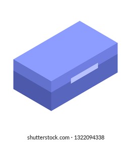 Blue tool box icon. Isometric of blue tool box vector icon for web design isolated on white background