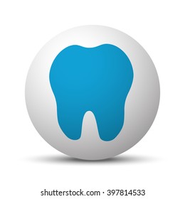 Blue Tooth icon on sphere on white background