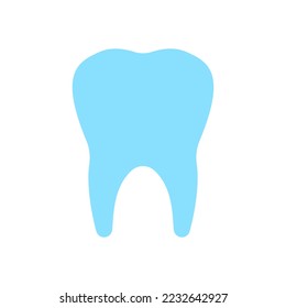 Blue tooth icon. Oral bone dental formation in mouth for healthy experience and food with dental procedures and vector care