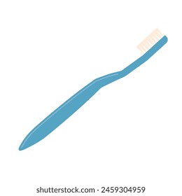 blue toothbrush icon; is ideal for dental care campaigns, product packaging designs, or health-related infographics - vector illustration