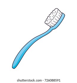 Blue toothbrush isolated