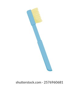 blue toothbrush. vector illustration. toiletries. personal hygiene equipment