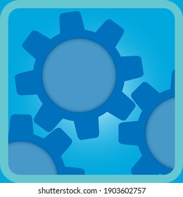 Blauzahnräder, die einen kontinuierlichen Mechanismus darstellen