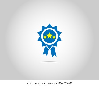 Blue top quality ribbon with yellow stars