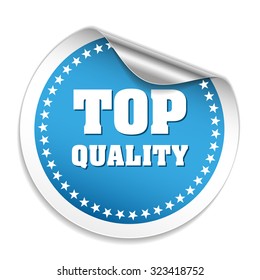 Blue top quality sticker with metal peel