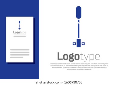 Blue Torch flame icon isolated on white background. Symbol fire hot, flame power, flaming and heat. Logo design template element. Vector Illustration