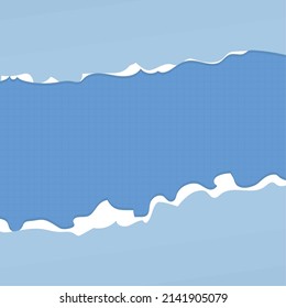 blue torn paper page design