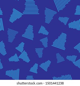 Blue Tornado icon isolated seamless pattern on blue background. Cyclone, whirlwind, storm funnel, hurricane wind or twister weather icon.  Vector Illustration
