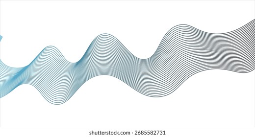 Blue tosca stripes wavy lines abstract background for backdrop or presentation