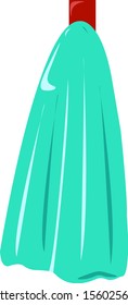 Blue towel, illustration, vector on white background.