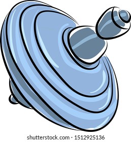 Blue toy, illustration, vector on white background.