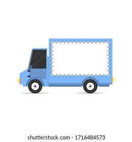 Blauer Titel mit Banner. Vektorillustration-Illustration für GPS, Logistik, Handel, Service-Konzept.