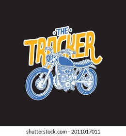 blue tracker bike vector illustration