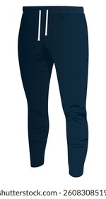 Blue   tracksuit bottom. vector illustration
