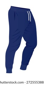 Blauer Trainingsanzug unten. Vektorgrafik