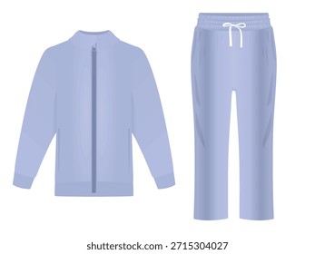 Blue tracksuit. top and bottom. vector
