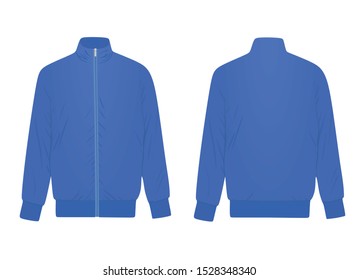 Blue tracksuit top. vector illustration