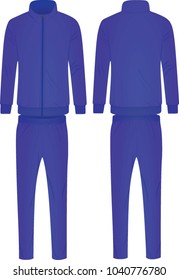 Blue tracksuit. vector illustration