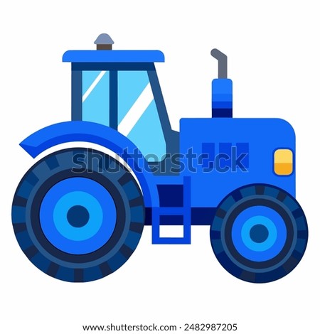 blue tractor for agricultural work
