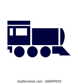 Blue Train icon vector