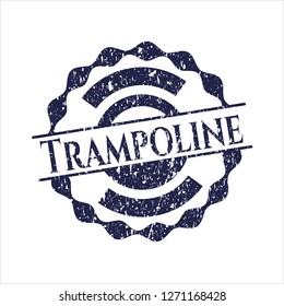 Blue Trampoline with rubber seal texture
