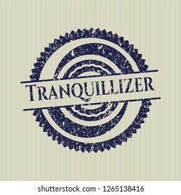 Blue Tranquillizer distressed grunge stamp