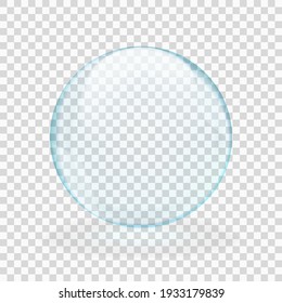 Blue translucent light sphere with glares and transparency - Shutterstock ID 1933179839