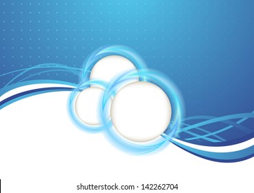 Blue transparent background template. Vector illustration