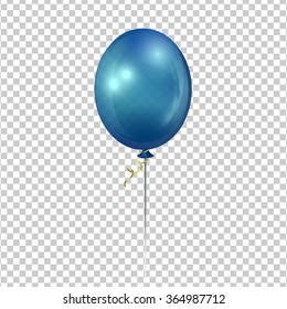 Blue Transparent Ballon.