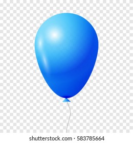 Blue transparent balloon.