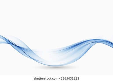 Flujo transparente azul de líneas onduladas, fondo de onda abstracto