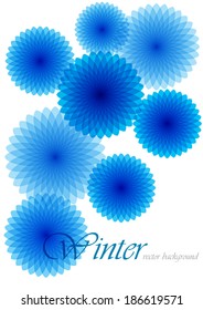 blue transparent flowers